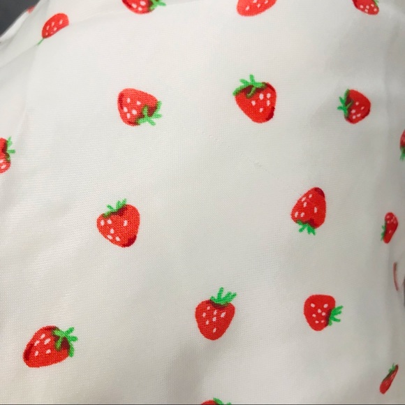 🔴SOLD ZARA STRAWBERRY SATIN PRINT DRESS - Picture 8 of 10